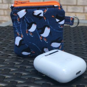 Handmade by me foam padded airpod case penguin